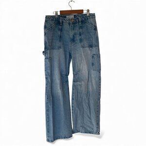 Vintage-Style Banjara Denim Carpenter Jeans High-Waist Relaxed Fit Size 9/28 Lig